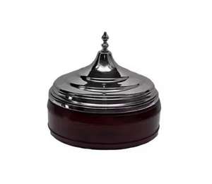 Juego de calentadores de alimentos de tamaño personalizado Olla caliente de metal de la mejor calidad con base de madera Calentador de alimentos de cobre duradero - Product Image 4