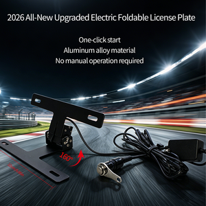 2026 Trending Premium Adjustable Switch Control Universal Motorcycle <b>License</b> Plate <b>Frame</b> Rear Bracket Tail Holder Mount Adjustab - Product Image 5