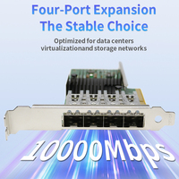 Carte réseau serveur Intel X710-DA4 Quad Port 10GbE SFP+ NIC PCIe X8 pour la virtualisation des centres de données