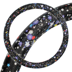 Nouvelle conception <span class=keywords><strong>de</strong></span> housse <span class=keywords><strong>de</strong></span> volant en cuir PVC coloré anime avec strass brillants pour l'intérieur <span class=keywords><strong>de</strong></span> la voiture - Product Image 1