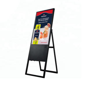 43 Zoll tragbare <span class=keywords><strong>LCD</strong></span>-Werbung PCAP-Touchscreen-Menü Zeigt Kiosk A-Board-Menü Digital Advertising Player für Restaurant an - Product Image 1