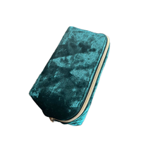 Luxe Velours Cosmétique Sac Zipper Organisateur Maquillage Pochette Grande Capacité Mallette De Rangement Portable Femmes Articles De Toilette Voyage Essentials