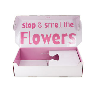 Boîtes d'expédition de bouquet de fleurs imprimées personnalisées de haute qualité coffrets cadeaux d'emballage colorés pour la Saint-Valentin de fleurs fraîches hebdomadaires - Product Image 4