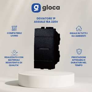 Gloca 1P Divertisseurs axiaux 16A 220V Accessoires de câblage en plastique pour la série Living - Product Image 2