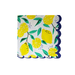 Servilletas de Papel Desechables de 2 Capas con Diseño de Limón, Color Amarillo Cítrico, Estilo Bolsa, Servilletas Decorativas para Cócteles, Cumpleaños y Celebraciones - Product Image 1