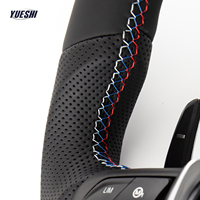 Volant en cuir perforé à fond plat, personnalisable avec couleur de surpiqûre, pour BMW F20 F30 F48 F8 – Vente chaude directe usine