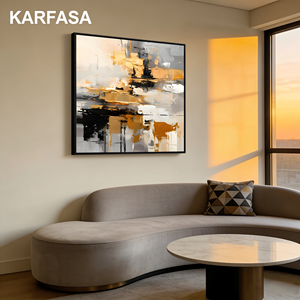 Peinture à l'huile semi-peinte à la main, art abstrait tridimensionnel, décoration murale <span class=keywords><strong>pour</strong></span> hôtels et restaurants - Product Image 3