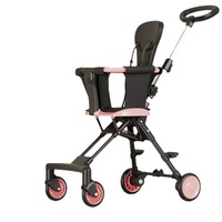 Nouvelle poussette compacte et légère en plastique, pliage double, quatre roues, capacité de charge de 25 kg, pour bébés de 6 mois à 3 ans, HL-6655