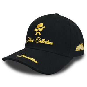 Casquette de baseball avec logo brodé doré, casquettes de baseball personnalisées avec logo doré, casquette de baseball à visière sandwich - Product Image 2