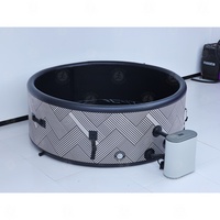 Spa gonflable rond de luxe portable avec jets, bain à remous gonflable pour la cour, idéal pour les fêtes en famille