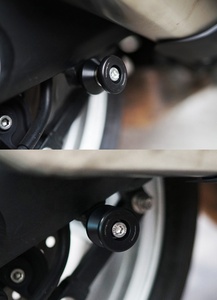 Deslizadores de horquilla basculante de motocicleta de aleación de aluminio negro de 8 mm para <span class=keywords><strong>KAWASAKI</strong></span> <span class=keywords><strong>ZX4R</strong></span> ZX25R Z400 Z650 Z800 Z900 Z1000 NINJA400R NINJA650R - Product Image 6