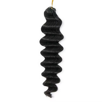 Extensions de cheveux synthétiques au crochet, 18 pouces, sans nœuds, pré-séparées, plumes légères, fil invisible, sans couture