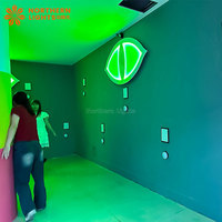 Activités d'intérieur pour enfants et adultes cacher la lumière push active le jeu LED vert rouge travail d'équipe salle de jeu mauvais œil
