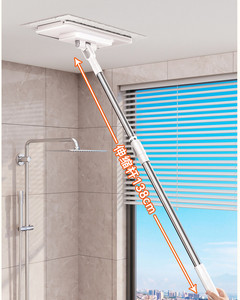 Mopa desechable telescópica para limpieza de suelos, plumero para limpieza en seco y húmedo con clip de fijación de paño - Product Image 5