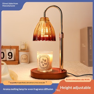 Nouveau modèle 2026 – <span class=keywords><strong>Lampe</strong></span> à bougie aromatique vintage en bois massif avec veilleuse – Luxe haut de gamme pour salon et chambre à coucher - Product Image 3