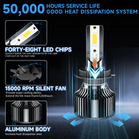 Phare LED Mini-S5 super lumineux 6000k température de couleur tout-en-un H4 H7 H8 H11 9005 9006 voiture LED ampoule de feux de croisement