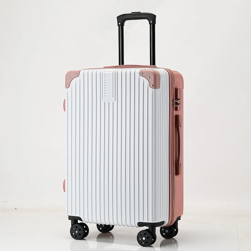 ハイカラーホワイトとピンクの2色ラゲッジ大容量ハンドヘルドラゲッジスーツケーススーツケースカーPCラゲッジ