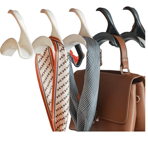 Arche en plastique à un seul niveau organisateur de vêtements cintre pour manteau tissu sac à main chapeau écharpe support de rangement facile à suspendre Installation - Product Image 1