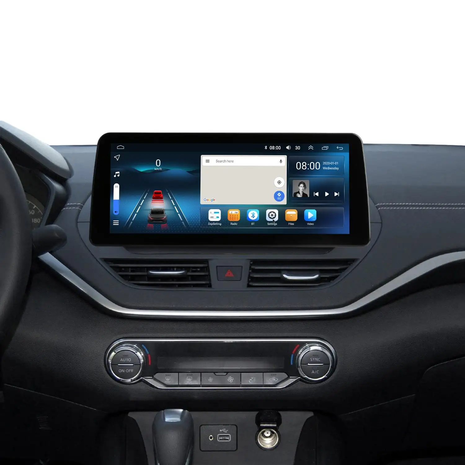 Sistem musik mobil Android 10.0 12.3 inci, dasbor layar sentuh untuk Nissan Teana 2019-2021 navigasi GPS Carplay