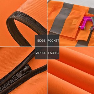 Groothandel Custom Hoge Zichtbaarheid Uniform Reflecterende Vest Led Beveiliging Ingenieur Werk Bouw Road Werk Veiligheid Vest Met Logo - Product Image 2
