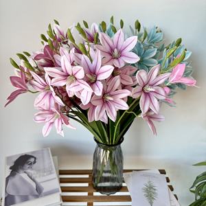 Nouvelles fleurs de décoration de mariage, fleurs artificielles en PVC souple, orchidées du <span class=keywords><strong>millénaire</strong></span> - Product Image 4