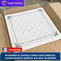 Paneles de Techo de PVC de 600x600 mm, Impermeables, Resistentes a la Humedad, de Grado Utilitario, Decorativos, Tipo Suspendido, Losetas de Plástico de Encaje Rápido