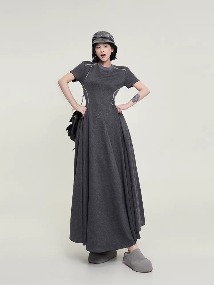 Gray long dress