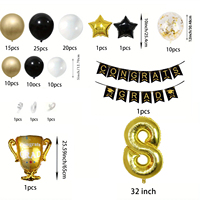 2026 nouveau thème de remise des diplômes 32 pouces or ballon numérique grand numérique géant noir or thème ballon cérémonie de remise des diplômes