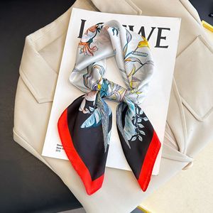 New Fashion <strong>Women's</strong> Stylish Square Neck <strong>Scarves</strong> 70cm <strong>Designer</strong> Custom Printed Luxury Brand Head Hair Ties <strong>Scarf</strong> - Product Image 2