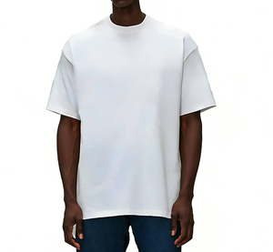 T-shirt surdimensionné pour homme 100% coton OEM/ODM, logo personnalisé, respirant, léger, impression sérigraphique de haute qualité - Product Image 1