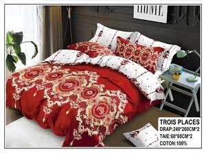 JiaJia 도매 고품질 4피스 클래식 플랫 침대 시트 세트 꽃무늬 프린트 쿨링 접이식 일회용 - Product Image 6