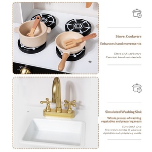 Juego <span class=keywords><strong>de</strong></span> <span class=keywords><strong>cocina</strong></span> <span class=keywords><strong>de</strong></span> <span class=keywords><strong>madera</strong></span> Montessori para niños con electrodomésticos realistas y accesorios <span class=keywords><strong>de</strong></span> <span class=keywords><strong>cocina</strong></span> para actividades <span class=keywords><strong>de</strong></span> aprendizaje temprano - Product Image 4
