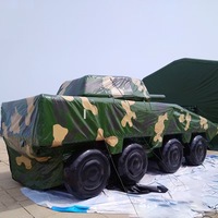 Modèle de véhicule de lancement de missile gonflable réaliste, voiture missile gonflable, ballon gonflable fabriqué en usine, char gonflable