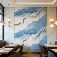 Lámina de PVC UV de Alta Calidad, Moderna, Impermeable y Ecológica, con Diseño de Mármol, para Paneles Decorativos de Paredes Interiores, Uso en Sala de Estar y Baño