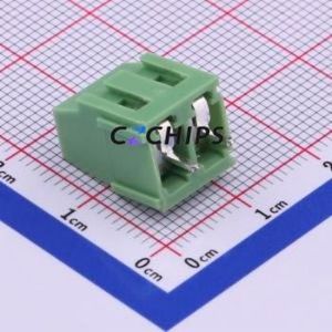 XYEK500-5.08-2P Screw Terminal Block Through hole Component (THT),P=5.08mm Connector 1x2P 5.08mm Green Through Hole - Product Image 2