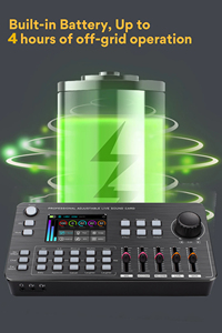 Interfaz de Audio Podcast profesional, tarjeta de sonido, grabación de canciones K, múltiples modos de ecualización - Product Image 3