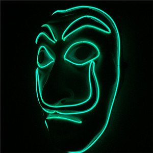 Éclairer Costume <span class=keywords><strong>Cosplay</strong></span> Party Approvisionnement Eva <span class=keywords><strong>Mousse</strong></span> LED Son Réactive Salvador Dali Néon Masque - Product Image 5