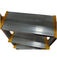 Échelle pliante moderne en aluminium à 6 marches de haute qualité avec plateau à outils en plastique supérieur