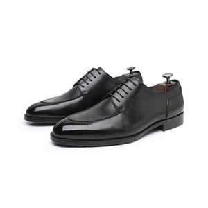 Leather Formal Shoes with Modern Design and Breathable Mesh <b>Insole</b> for Men's Fashion Business Shoes - Product Image 1
