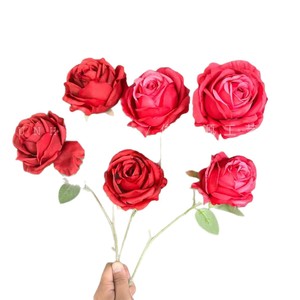 Rosas Artificiales Junheyuan, Rosa de Sueño Dopamina de 3 Cabezas, Flores de Plástico para Decoraciones de Boda, Arreglos Florales DIY - Product Image 5