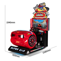 Grande machine de jeu de simulation de course HD pour enfants, commerciale, de luxe, à monnayeur, équipement d'amusement d'arcade pour défi de vitesse