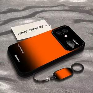 Coque de téléphone portable en silicone noir et vert dégradé pour 16PRO, design à grande fenêtre, finition givrée, antichoc, anti-chute, souple - Product Image 2