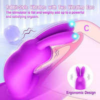 Poupée sexuelle imperméable de style lapin, stimulation du clitoris et du point G, 11 vibrations, 3 mouvements de poussée, masturbation féminine, jouet sexuel pour adultes
