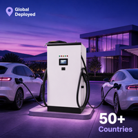 Station de recharge pour véhicules électriques à double borne, sur pied, 30 kW DC, OCPP 1.6