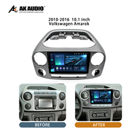 Marco de radio para coche de 10.1 pulgadas para Volkswagen Amarok 2010-2016, kit de marco de DVD para coche, marco de salpicadero de audio Android ABS