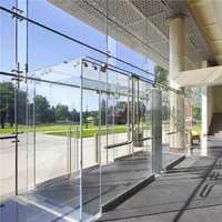 Бескаркасная конструкционная стеклянная занавеска настенная фасадная алюминиевая бесшторная герметичная система с двойным стеклом