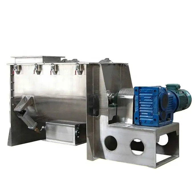 Misturador horizontal de pó e misturador de fita para máquina de mistura, misturador de fita para fertilizantes em aço inoxidável