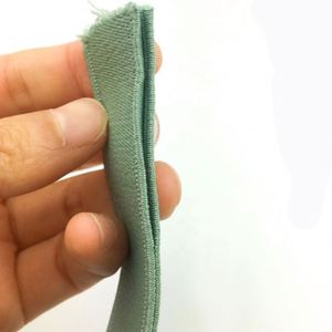 Custom Logo 1 1/2\" Width Woven Elastic <b>Webbing</b> Special 2-Color with Opening Edge on 1 or 2 Sides - Product Image 3