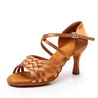 Chaussures de danse en soie à talons hauts pour femmes 2025, chaussures de danse à semelle souple pour femmes, talons de 8,5 cm, chaussures de salsa et de danse de salon pour filles