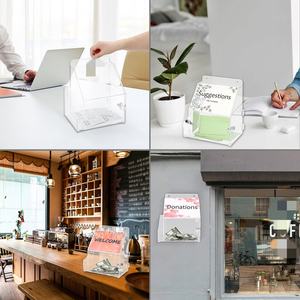 Boîte à suggestions acrylique personnalisée Boîte à plaintes Conteneur de commentaires organisé pour voter et commenter - Product Image 5